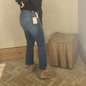 MOTHER Insider Crop Step Fray Jean